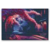 Diamond Painting - Cherry tree-lined street in the evening