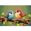 Diamantové malování - Roztomilí ptáčci