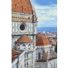 Diamantové malování - Pohled z blízka na kostel ve Florencii