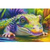 Diamantové malování - Barevný krokodýl