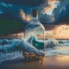 Diamantové malování - Moře v láhvi