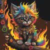 Malování podle čísel - Šamanské kotě
