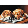 Diamantové malování - Psí šachy 1