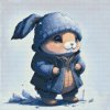Diamantové malování - Roztomilý zajíček v bundičce