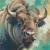 M11_Diamond_Paintings_-_Bison_in_shades_of_muted_green