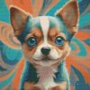 M11_Diamond_Paintings_-_Puppy_in_shades_of_turquoise_and_orange