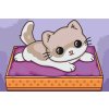 Paint by Number - Kitten on Purple Blanket