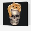 Paint by Number - Kitty on a Skull