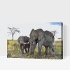 Paint by Number - Elephant Cub with Mother