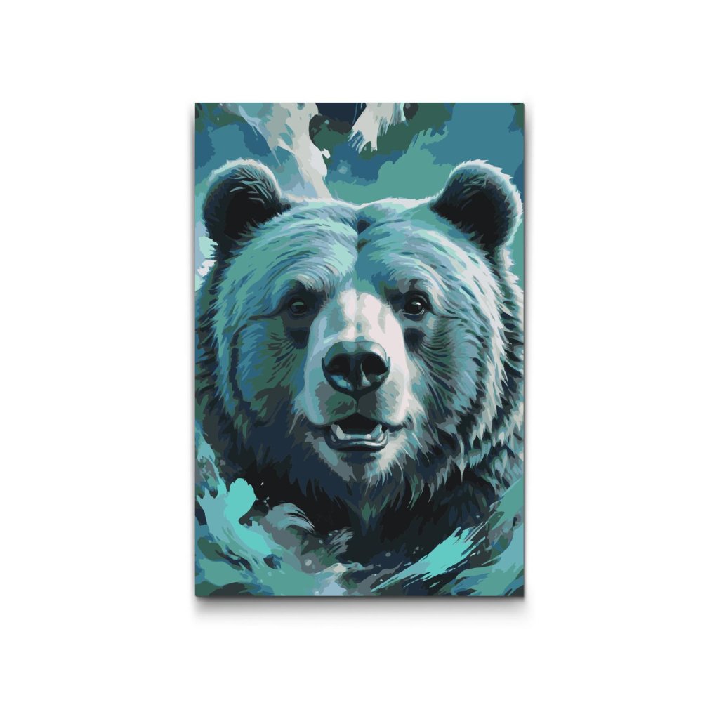 M2_Painting_by_Numbers_-_Bear_in_shades_of_dark_turquoise