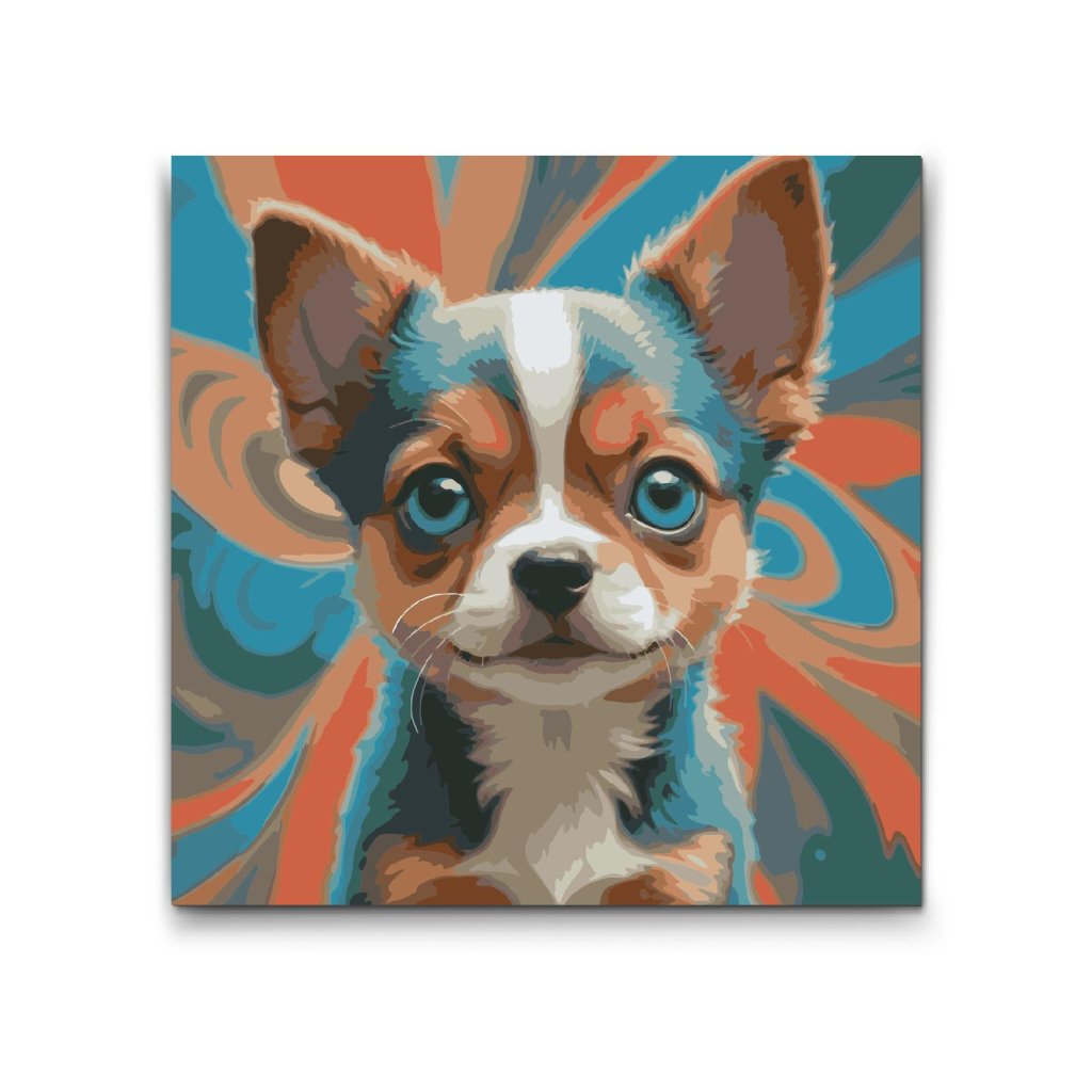 M2_Painting_by_Numbers_-_Puppy_in_shades_of_turquoise_and_orange