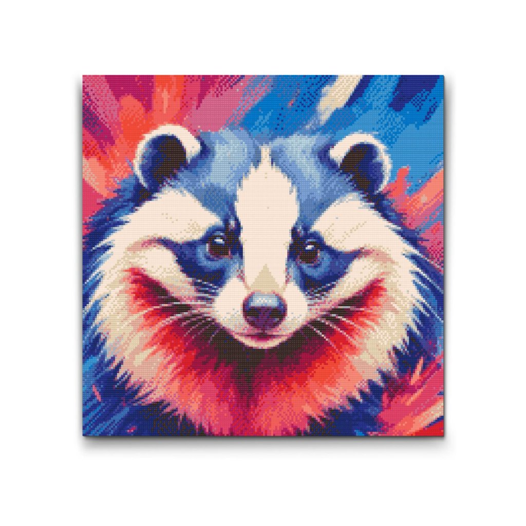 M2_Diamond_Paintings_-_Badger_in_shades_of_red_and_blue