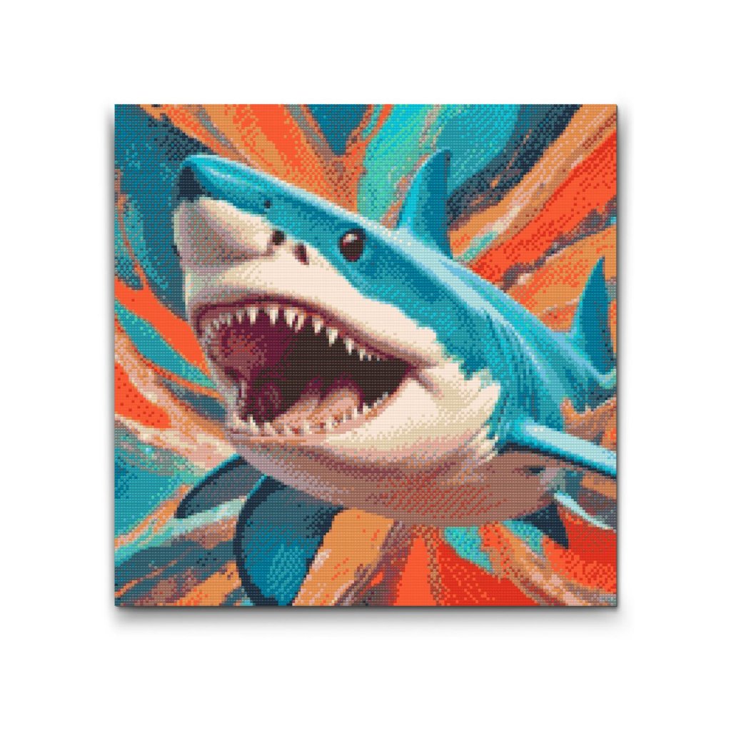 M2_Diamond_Paintings_-_Shark_in_shades_of_turquoise_and_orange
