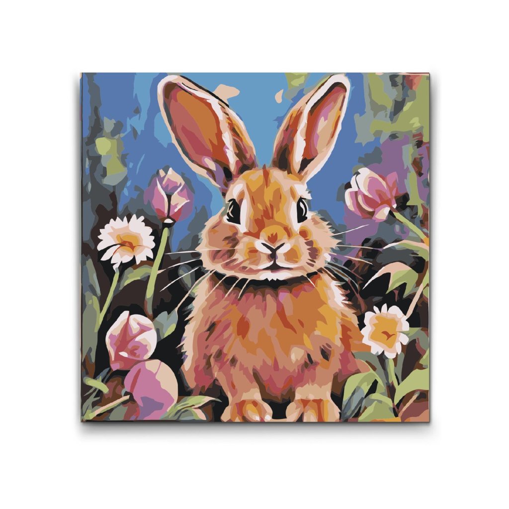 M2_Painting_by_Numbers_-_Cheerful_Bunny_with_Flowers