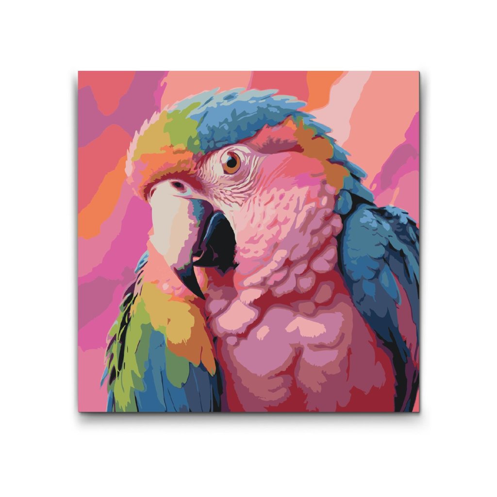 M2_Painting_by_Numbers_-_Parrot_in_shades_of_pink