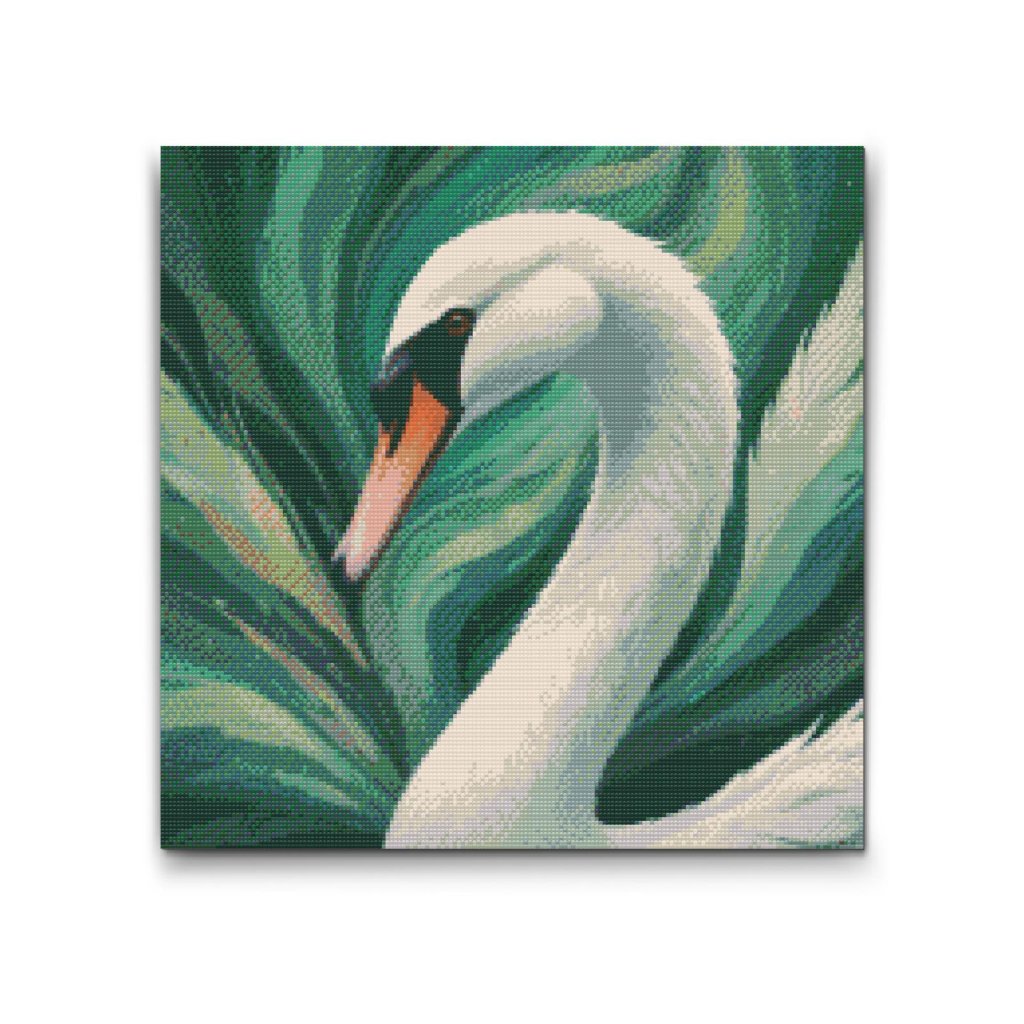 M2_Diamond_Paintings_-_Swan_in_shades_of_muted_green