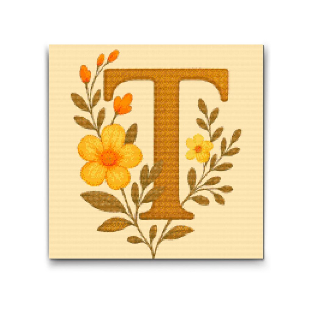 M2_Diamond_Paintings_-_Letter_T_-_Floral_Pattern