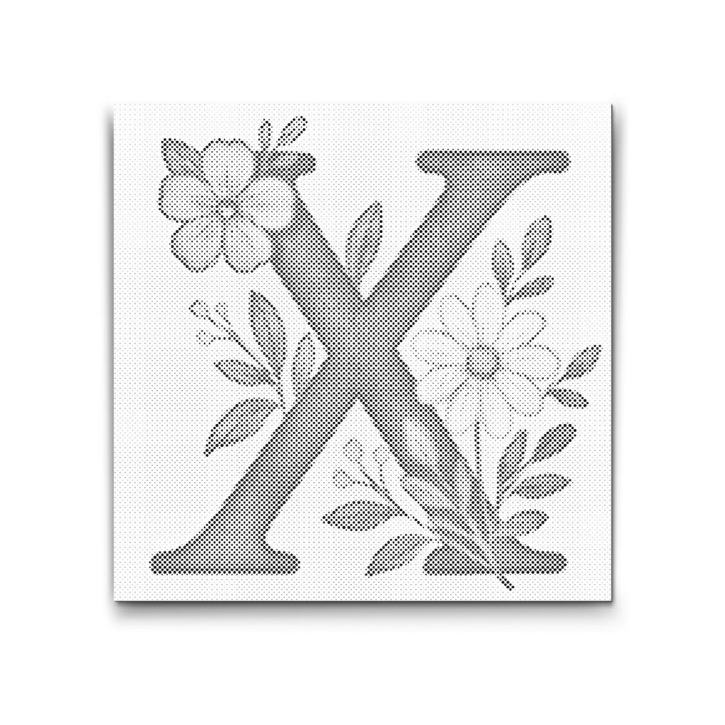 M2_Dotting_Points_-_Letter_X_-_Floral_Pattern