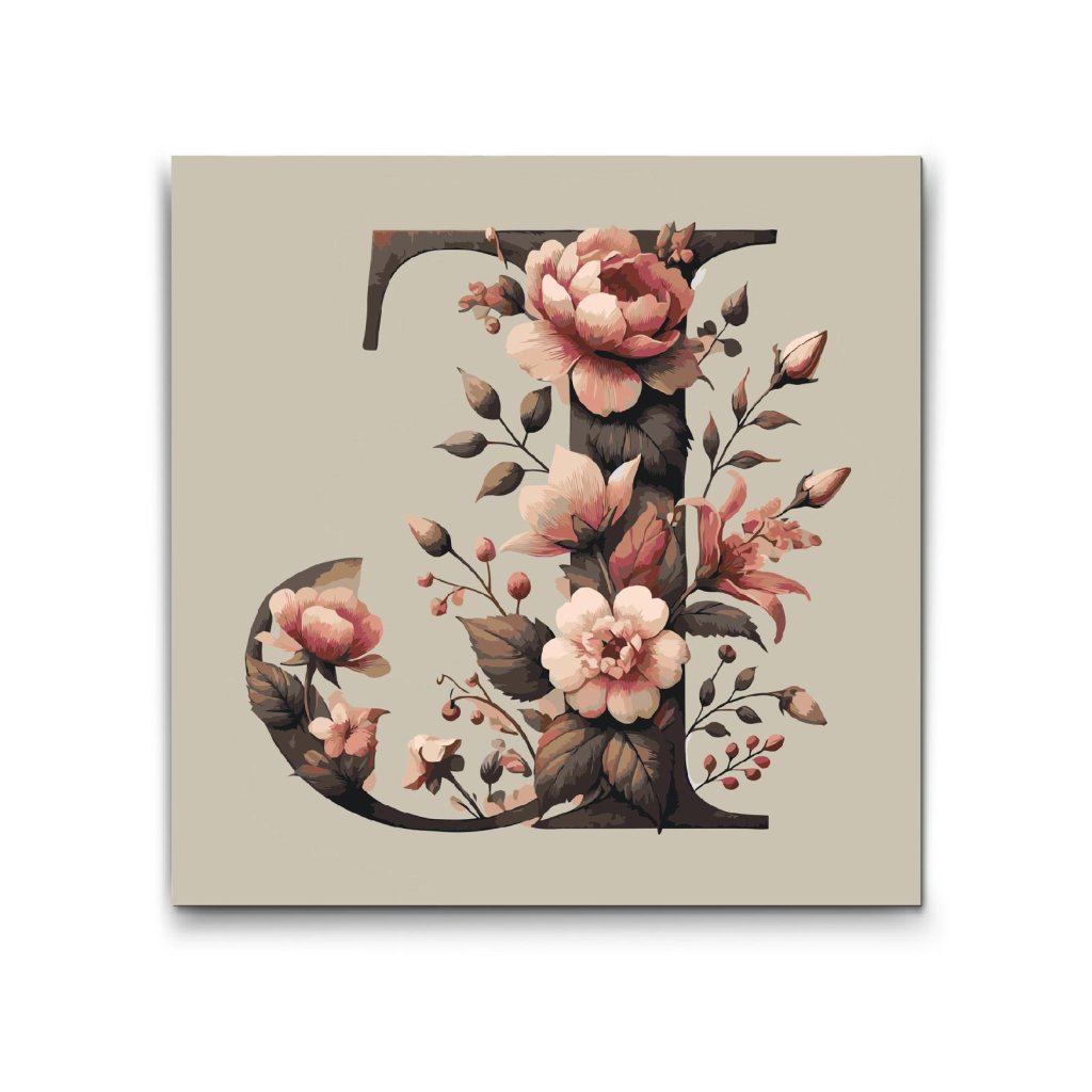 M2_Painting_by_Numbers_-_Letter_J_-_Floral_Pattern