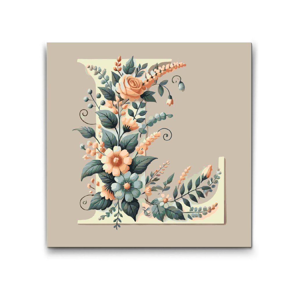M2_Painting_by_Numbers_-_Letter_L_-_Floral_Pattern