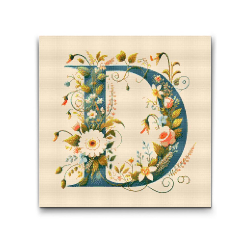 M2_Diamond_Paintings_-_Letter_D_-_Floral_Pattern