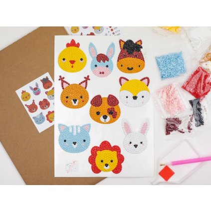 Diamond stickers - Animal Heads 1