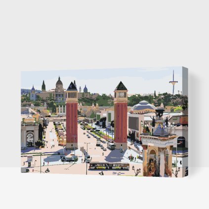 Paint by Number - Barcelona City, Spain