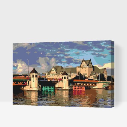 Paint by Number - Railway Drawbridge in Szczecin, Poland