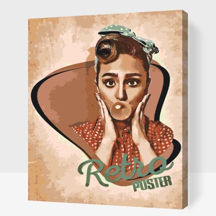 Paint by Number - Woman, Retro Portrait