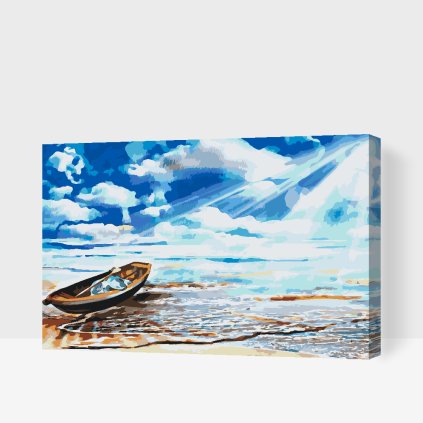 Paint by Number - Boat on the Edge of the Sea