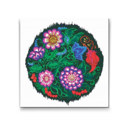 Diamond Painting - Mandala with Flowers