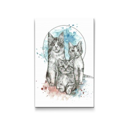 Diamond Painting - Three Kittens