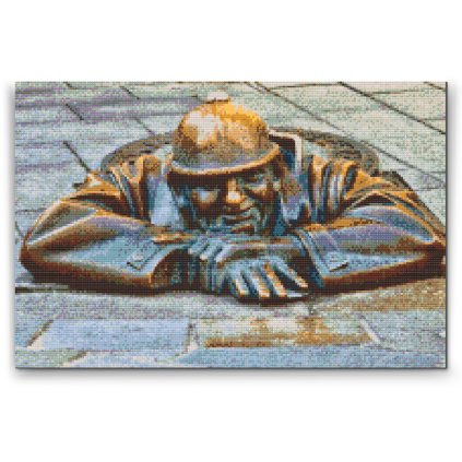 Diamond Painting - Čumil, Man at Work, Bratislava, Slovakia