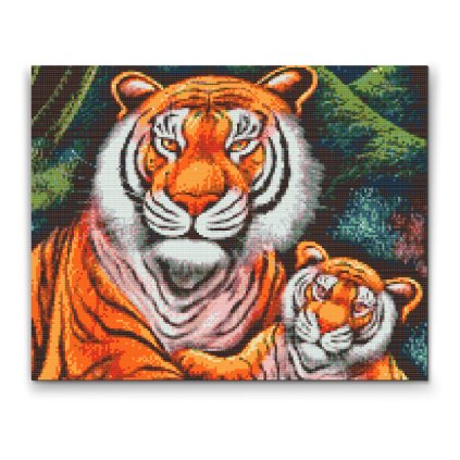 Diamond Painting - Family of Tigers