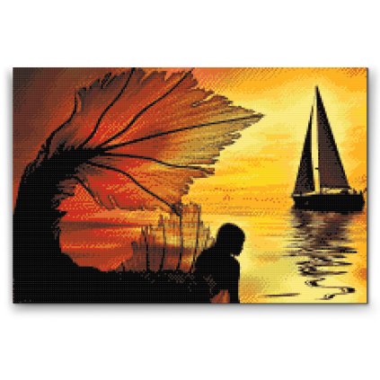 Diamond Painting - Mermaid and Sailboat