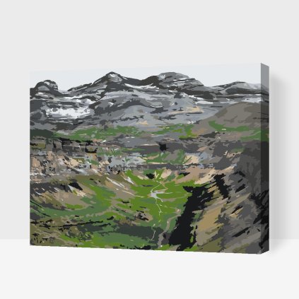 Malování podle čísel - Kaňon Ordesa, Španělsko