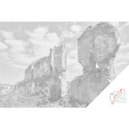 Tečkování - Zřícenina hradu Čabrad, Slovensko