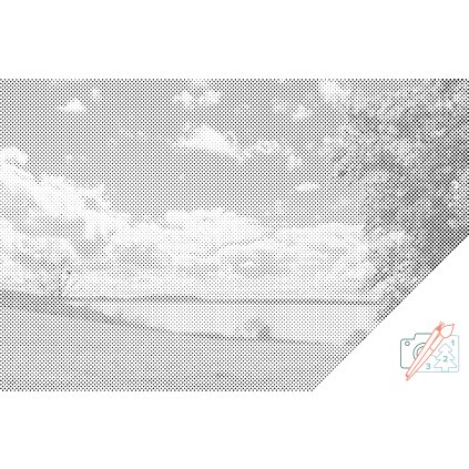 Tečkování - Jezero v přírodě