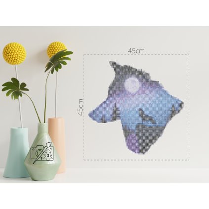 Zažehlovací korálky - Vlk při úplňku