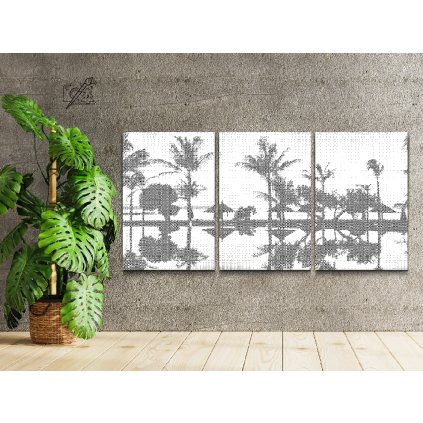 Dotting points - Sunset in Bali (set of 3)