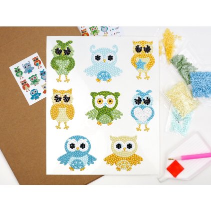 Diamond stickers - Owls