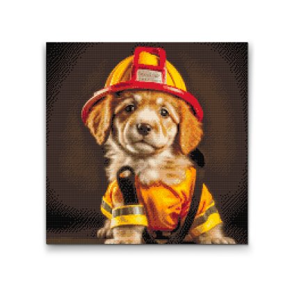 Diamond Painting - Fireman's dog