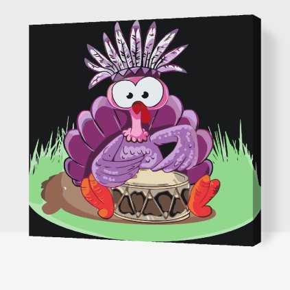 Paint by Number - Purple Turkey