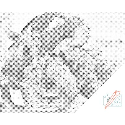 Dotting points - Lilacs in a basket