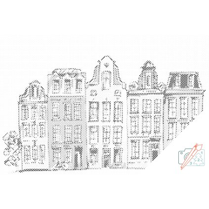 Dotting points - Houses in Amsterdam