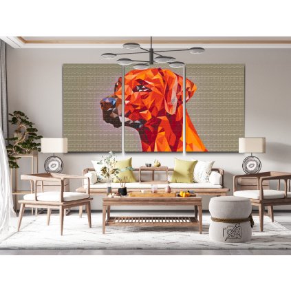 Diamond Painting - Geometric dog (set of 3)