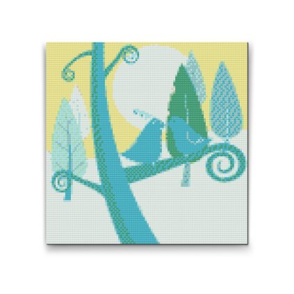 Diamond Painting - Green birds