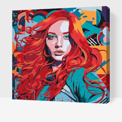 Malování podle čísel - Smyslná zrzka