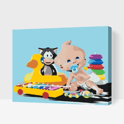 Paint by Number - Boy and his Toys