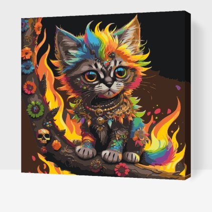 Malování podle čísel - Šamanské kotě